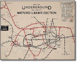 London Underground map Underground 1919 London tube map