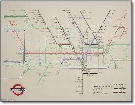 London Underground map Underground 1948 London tube map