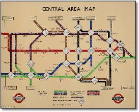 London Underground map Underground 1934 Central Area London tube map