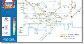 London Underground tube map  Underground injuries map