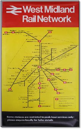 West Midlands rail map