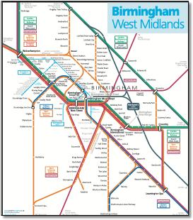 Birmingham WM region map