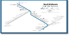 West Midland Metro tram map White W M Metro Chris Smere