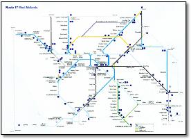West Midlands rail planning map