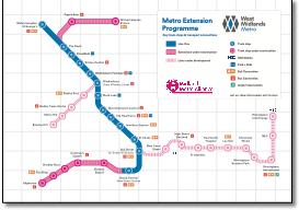 Midland Metro tram map