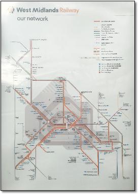 West Midlands Railway train rail map regional map